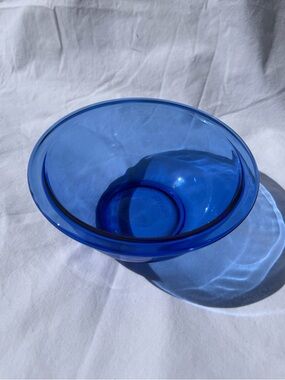 Pyrex Cobalt Blue Vintage Glass Mixing Bowl 322 1QT